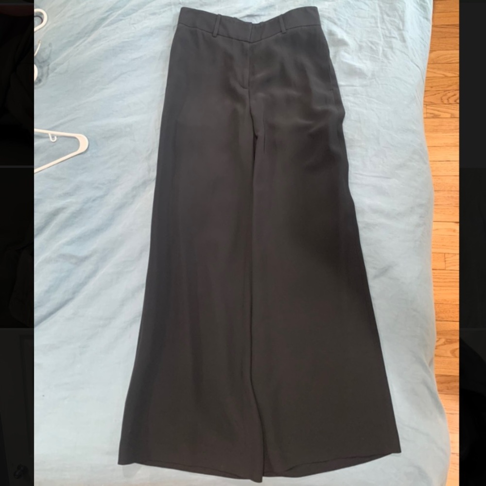 NWT sz4 Lafayette 148 black wide leg pants